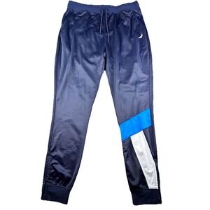 STAPLE PIGEON Navy Zip-Ankle Jogger Sweatpants Logo Men's L Streetwear Sz Large